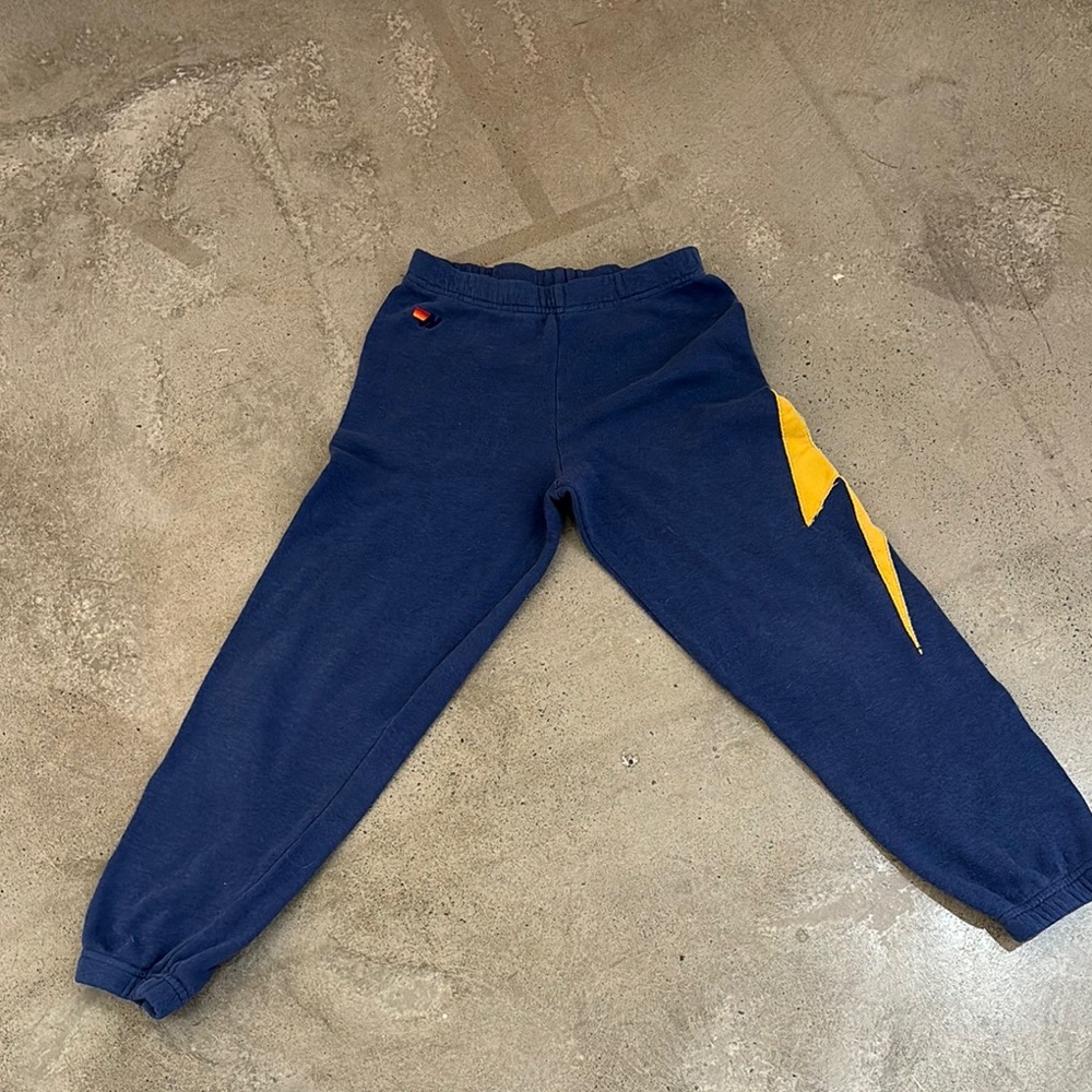 Like new Aviator Nation lightning embroidered sweatpants